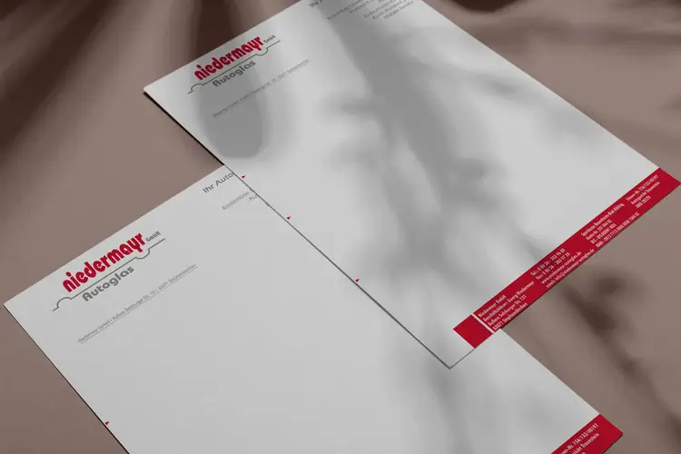 Niedermayr Autoglas Briefbogen